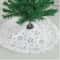 15Inch White Faux Fur Christmas Tree Skirt Premium Sequin Round Xmas Mat Holiday Party Infrastruc 9