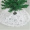 15Inch White Faux Fur Christmas Tree Skirt Premium Sequin Round Xmas Mat Holiday Party Infrastruc 9