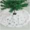 15Inch White Faux Fur Christmas Tree Skirt Premium Sequin Round Xmas Mat Holiday Party Infrastruc 7