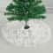 15Inch White Faux Fur Christmas Tree Skirt Premium Sequin Round Xmas Mat Holiday Party Infrastruc 8