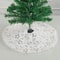 15Inch White Faux Fur Christmas Tree Skirt Premium Sequin Round Xmas Mat Holiday Party Infrastruc 8