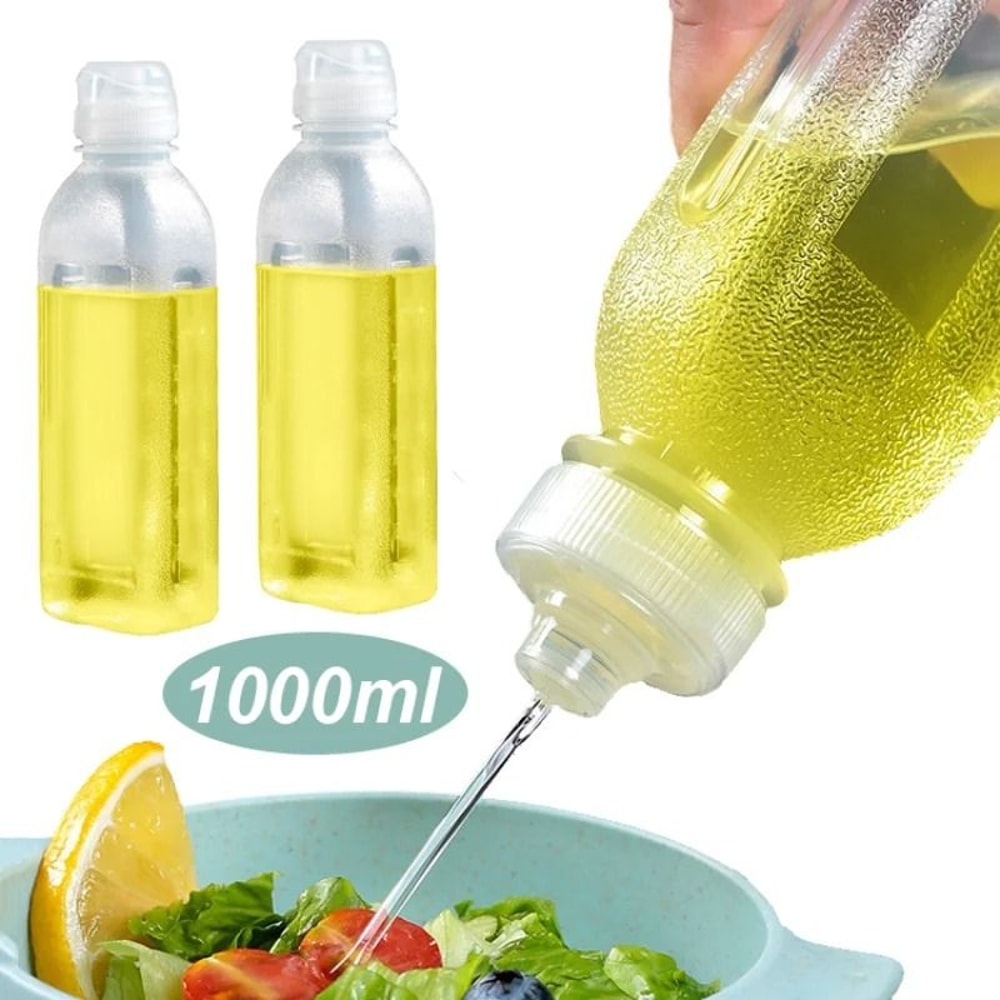1000ML Squeeze Seasoning Bottle Premium Oil Control Dispenser HighTemperature Sauce Storage Syste 0