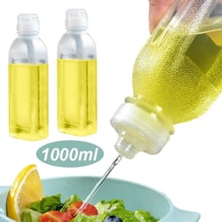 1000ml squeeze seasoning bottle | premium oil control dispenser & high-temperature sauce storage system