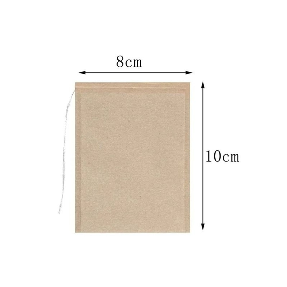 100Pcs Drawstring Teabags Premium Biodegradable Filter Bags For Coffee Herbal Medicine Leaf Tea 8