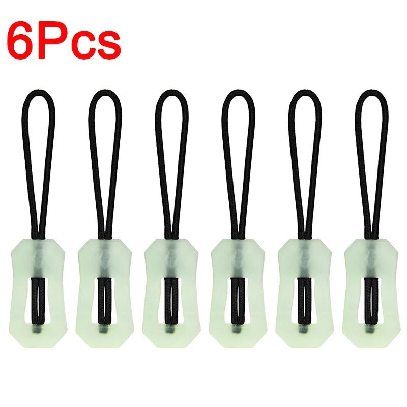 6Pcs Luminous Zipper Pull System Premium Glow In The Dark AntiLost Backpack Jacket Infrastructure 6