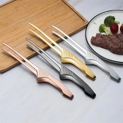 multifunctional metal barbecue clips | premium anti-slip self-standing tongs & kitchen gadget system