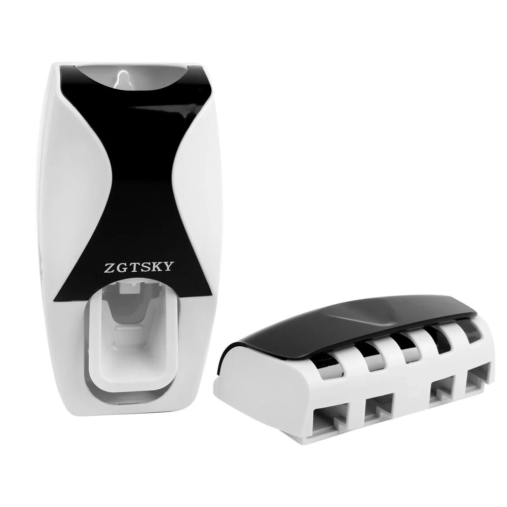 Automatic Toothpaste Dispenser Holder Premium WallMount Squeezer DustProof Bathroom Infrastructu 7