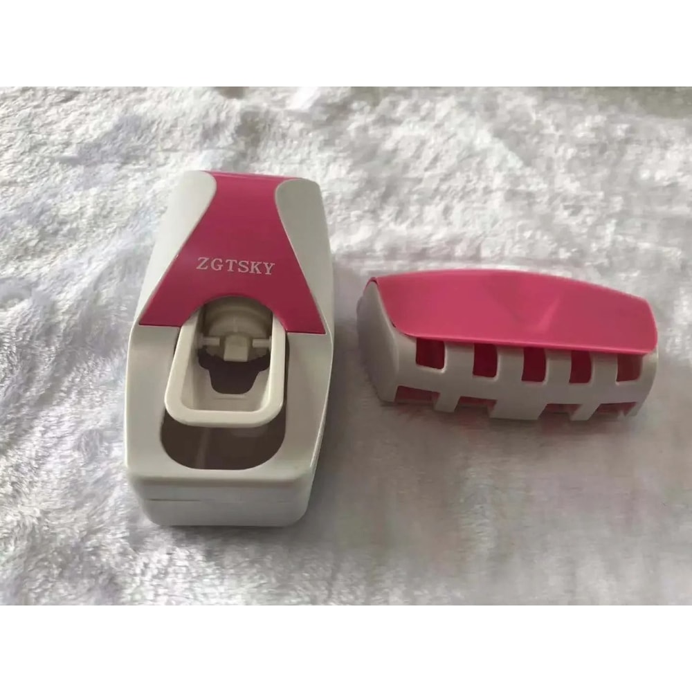 Automatic Toothpaste Dispenser Holder Premium WallMount Squeezer DustProof Bathroom Infrastructu 8