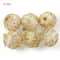6 Pcs Golden Dusted Christmas Bauble Set Premium ScaleTextured Gold Tree Ornament Infrastructure 6