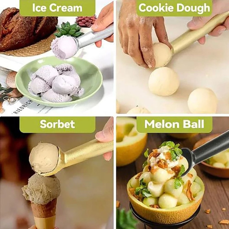 Stainless Steel Ice Cream Spade Premium NonStick LongHandled Digging Spoon Fruit Ball Infrastruct 3