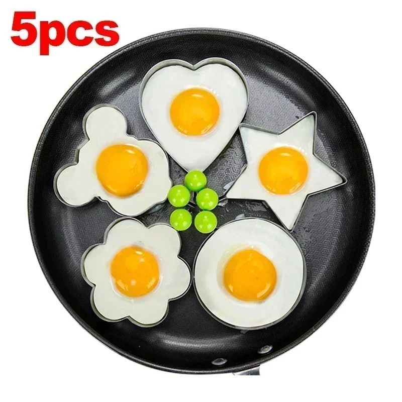Stainless Steel Fried Egg Mold Pancake Maker Omelette Rings Baking Tools 7