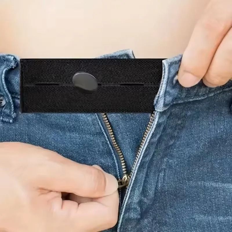 5pcs Pant Extender Belt Unisex Waist Band Tight Trousers Jeans Skirts Maternity Button Hooks 3