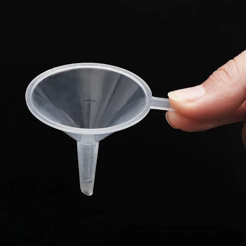 Mini Funnel Transparent Plastic Funnels Small Mouth For Perfume Lotion Liquid 2