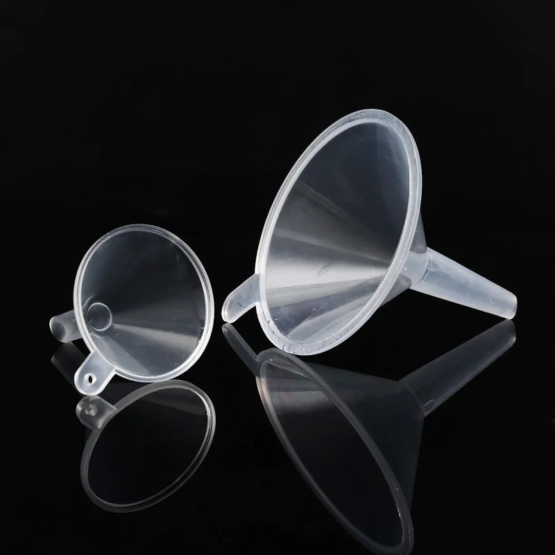 Mini Funnel Transparent Plastic Funnels Small Mouth For Perfume Lotion Liquid 3