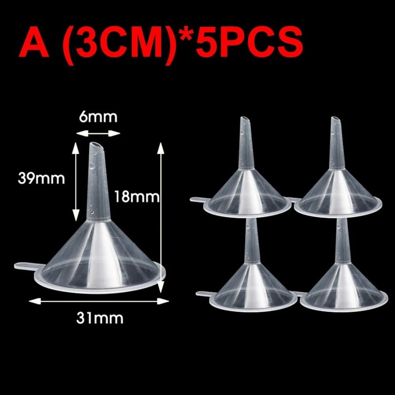 Mini Funnel Transparent Plastic Funnels Small Mouth For Perfume Lotion Liquid 7