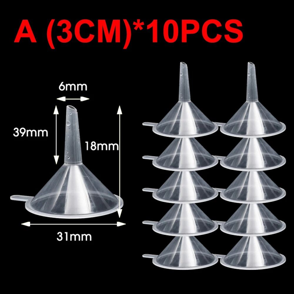 Mini Funnel Transparent Plastic Funnels Small Mouth For Perfume Lotion Liquid 8
