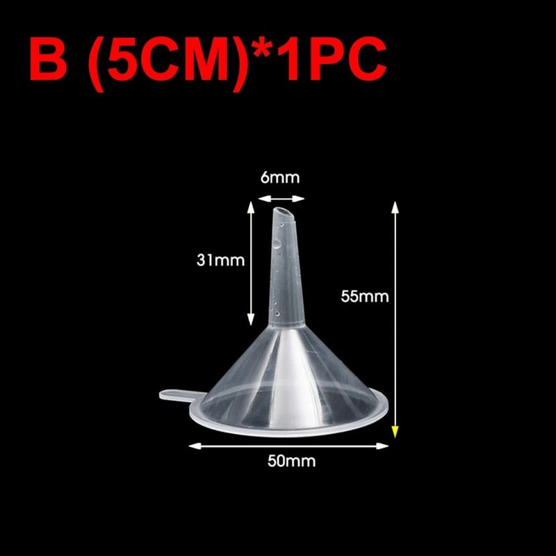 Mini Funnel Transparent Plastic Funnels Small Mouth For Perfume Lotion Liquid 9