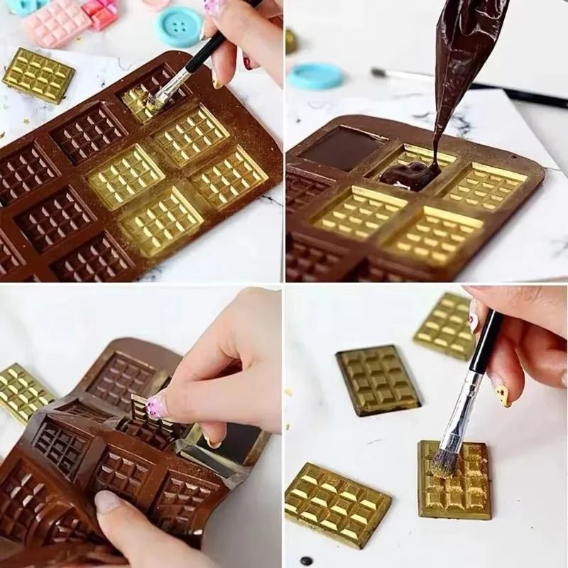 Silicone Chocolate Mold 12 Even Fondant Patisserie Candy Bar Mould Cake Decoration 5