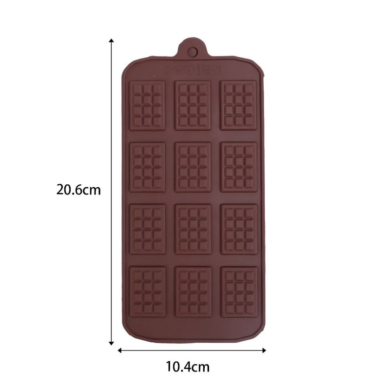 Silicone Chocolate Mold 12 Even Fondant Patisserie Candy Bar Mould Cake Decoration 6