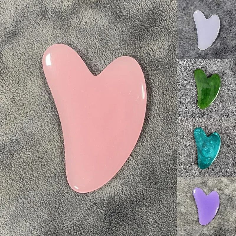 Resin HeartShaped Scrapping Piece Massage Spa Gua Sha Tool For Body Neck 1
