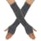 Warmer Knitted Long Fingerless Gloves Lady Striped Elbow Mittens 9