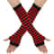 Warmer Knitted Long Fingerless Gloves Lady Striped Elbow Mittens 10