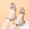 Fashion Womens Sandals Gold And Silver Low Heel Open Toe Summer Shoes 2