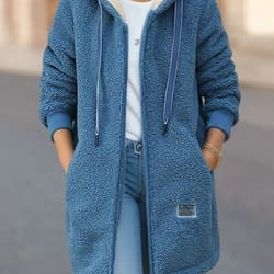 thickened fleece-lined sweatshirt womens hooded lamb wool jacket