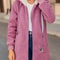 Thickened FleeceLined Sweatshirt Womens Hooded Lamb Wool Jacket 4