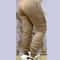 Womens Autumn Winter Cuffed Cargo Pants Casual Work Pants Chain Decor 1