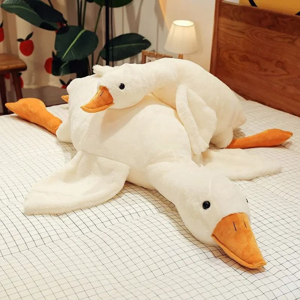Big White Goose Throw Pillow Plush Toy Sleep Bed Birthday Gift Stuffed Doll 5