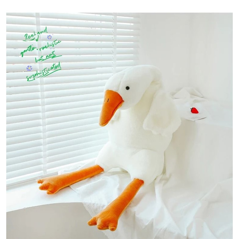 Big White Goose Throw Pillow Plush Toy Sleep Bed Birthday Gift Stuffed Doll 6