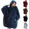 Women Winter Thick Warm Hooded Outerwear Double Fleece Pocket Pullover 0