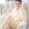 Womens Autumn Winter Warm Pyjamas Coral Velvet Padded Thickened Homewear 11