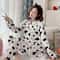 Womens Autumn Winter Warm Pyjamas Coral Velvet Padded Thickened Homewear 5