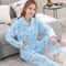 Womens Autumn Winter Warm Pyjamas Coral Velvet Padded Thickened Homewear 6
