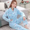 Womens Autumn Winter Warm Pyjamas Coral Velvet Padded Thickened Homewear 6