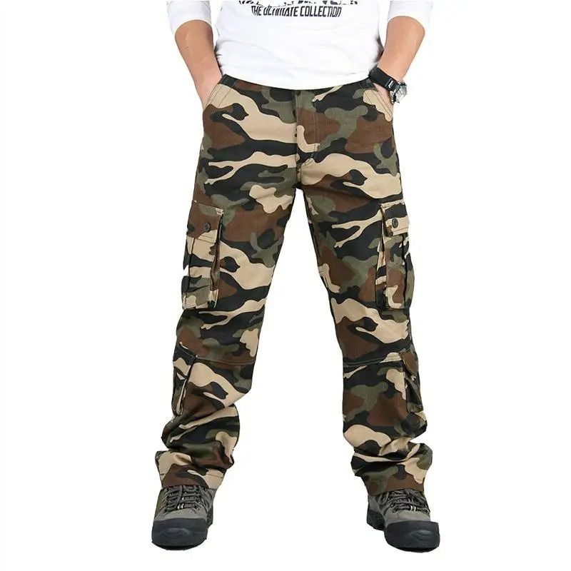 Mens Tactical Camouflage Overalls HighQuality MultiPocket Work Pants 1