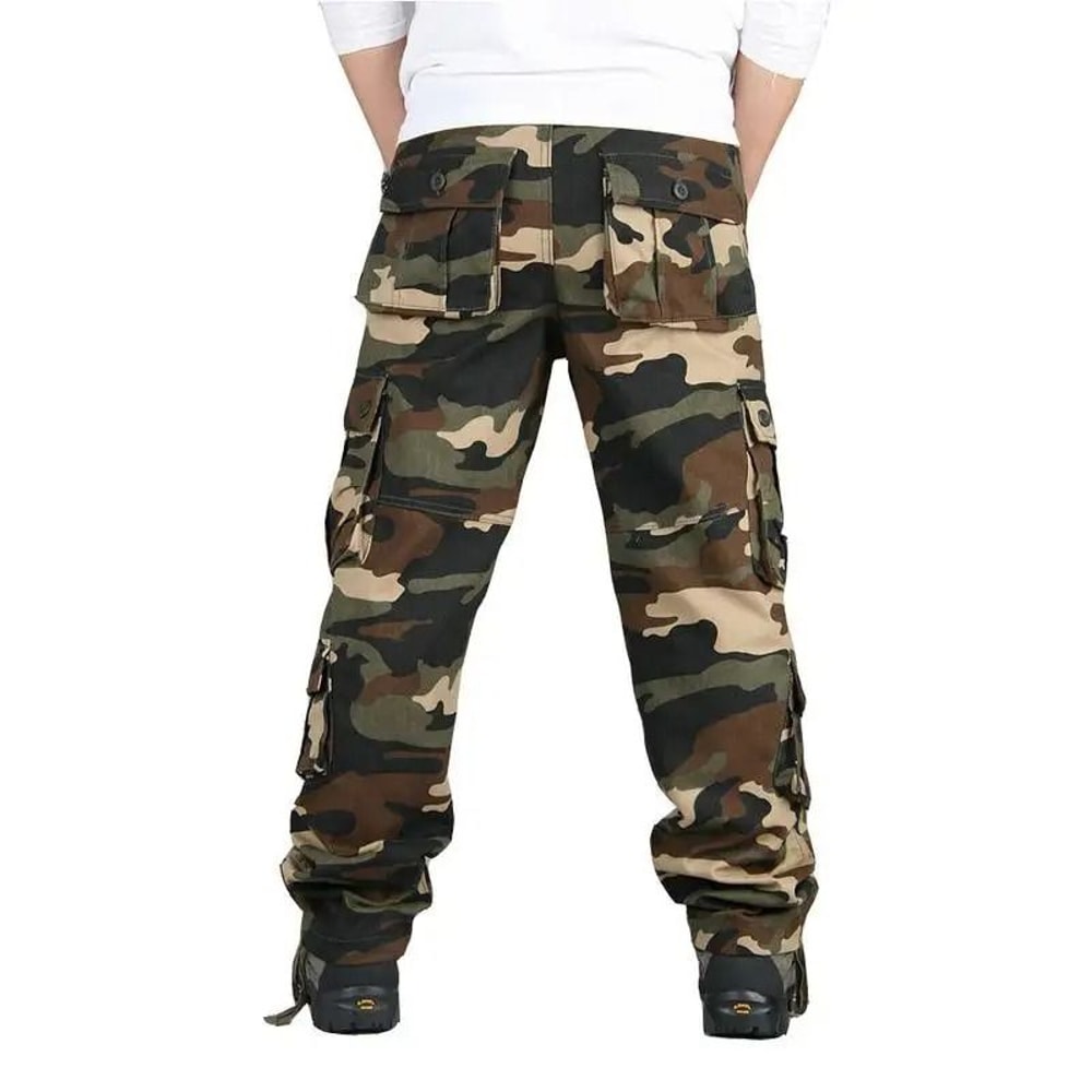 Mens Tactical Camouflage Overalls HighQuality MultiPocket Work Pants 2