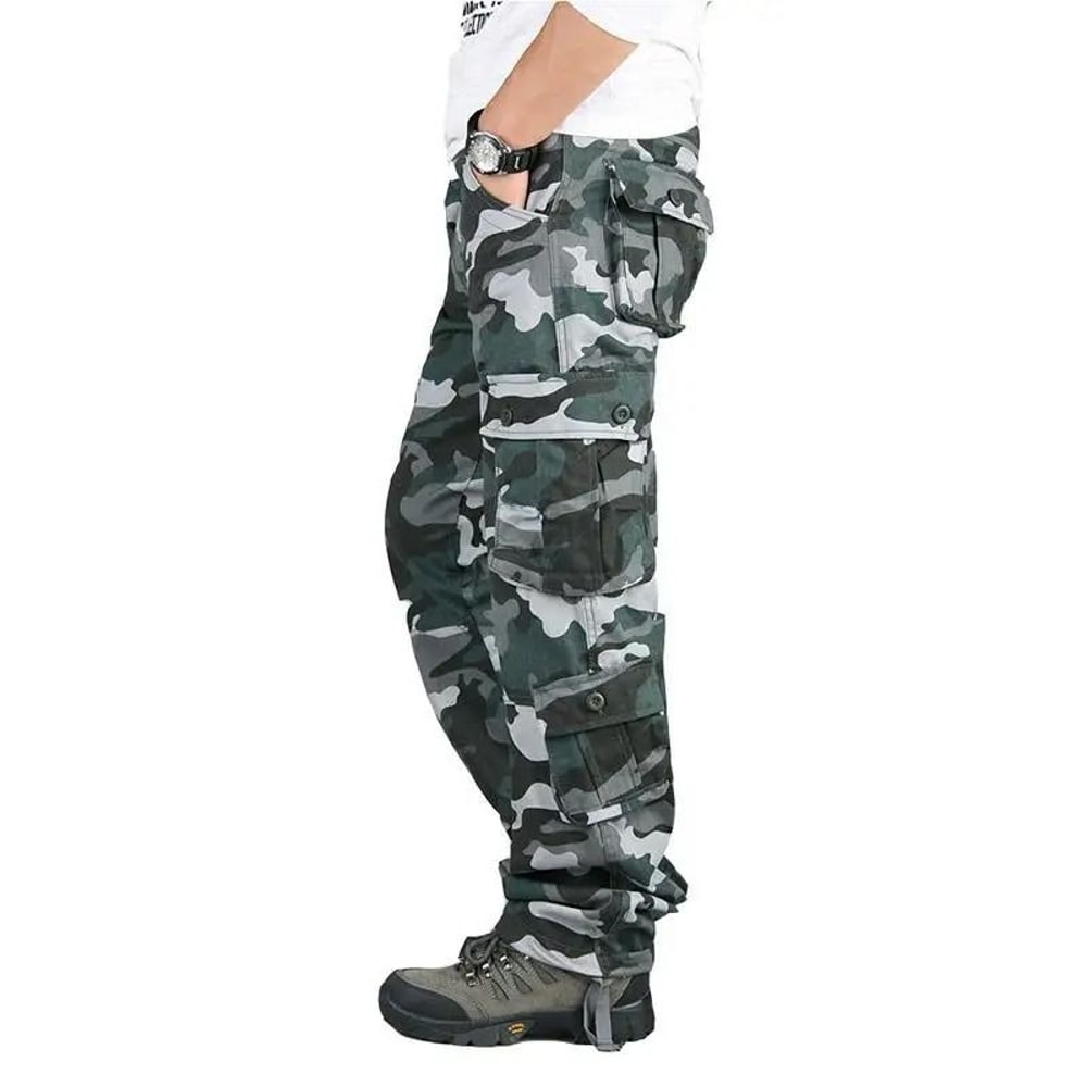 Mens Tactical Camouflage Overalls HighQuality MultiPocket Work Pants 4