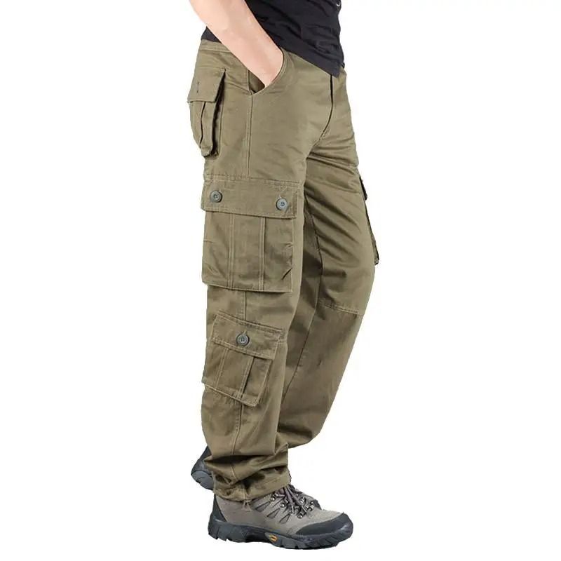 Mens Tactical Camouflage Overalls HighQuality MultiPocket Work Pants 13