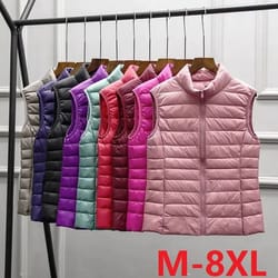 2025 white duck down lightweight puffer vest warm sleeveless waistcoat