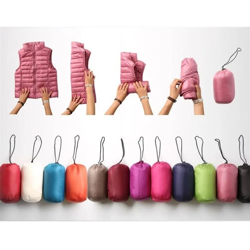 2025 White Duck Down Lightweight Puffer Vest Warm Sleeveless Waistcoat 5