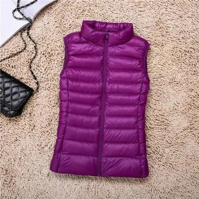 2025 White Duck Down Lightweight Puffer Vest Warm Sleeveless Waistcoat 12