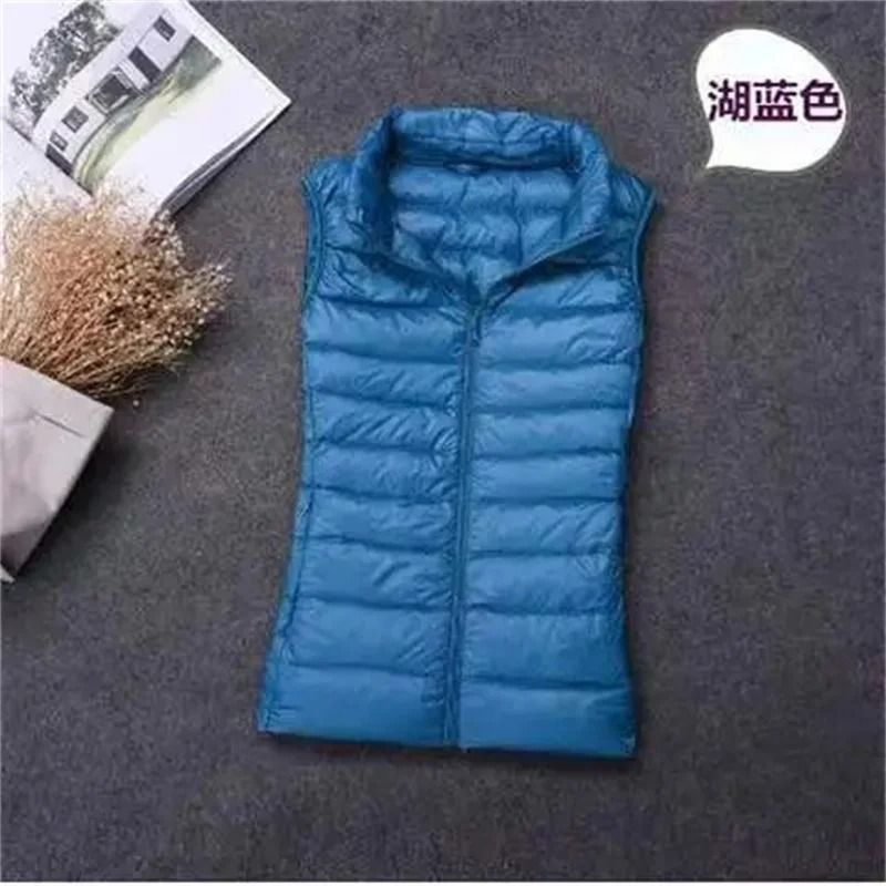 2025 White Duck Down Lightweight Puffer Vest Warm Sleeveless Waistcoat 15