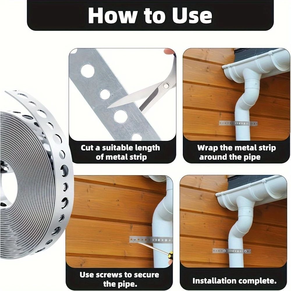 Galvanized Steel Tape PrePunched MultiSlot Metal Tape For Pipe Support 5