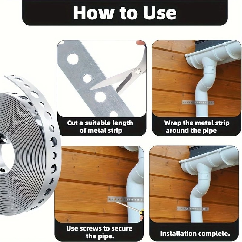 Galvanized Steel Tape PrePunched MultiSlot Metal Tape For Pipe Support 5