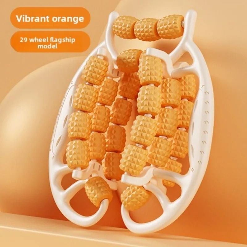 28 Wheel Annular Leg Clamp Massager AntiCellulite Body Slimming Roller 13