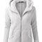 Autumn Winter Warm Hoodie Zipper Coat Solid Soft Fleece Womens Jacket 10