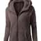 Autumn Winter Warm Hoodie Zipper Coat Solid Soft Fleece Womens Jacket 11